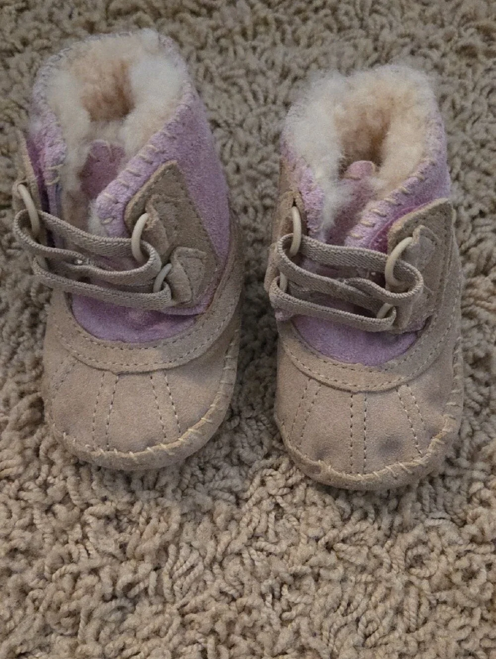 UGG Baby Suede Pink Booties